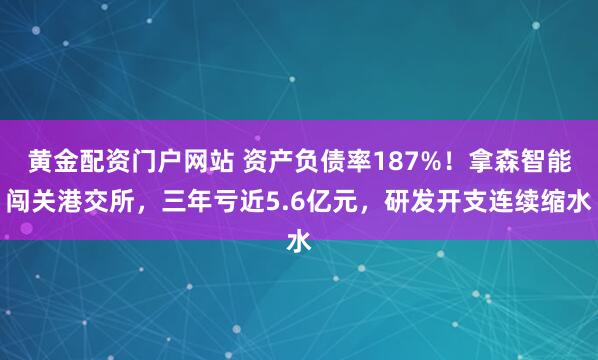 黄金配资门户网站 资产负债率187%！拿森智能闯关港交所，三年亏近5.6亿元，研发开支连续缩水